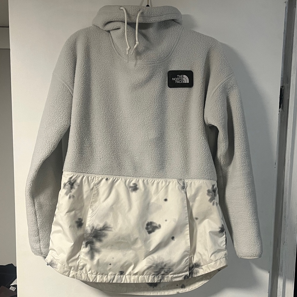 The North Face Riit Fleece Pullover - Tin Grey/Tnf White Snowcamito